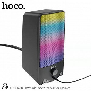 Акустическая система 2.0 HOCO DS14 RGB Rihytmic Spectrum цвет черный