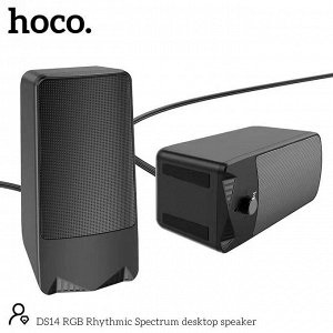 Акустическая система 2.0 HOCO DS14 RGB Rihytmic Spectrum цвет черный