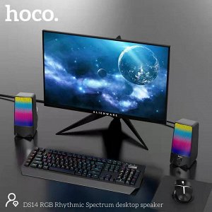 Акустическая система 2.0 HOCO DS14 RGB Rihytmic Spectrum цвет черный