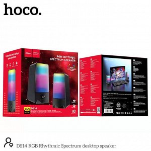 Акустическая система 2.0 HOCO DS14 RGB Rihytmic Spectrum цвет черный