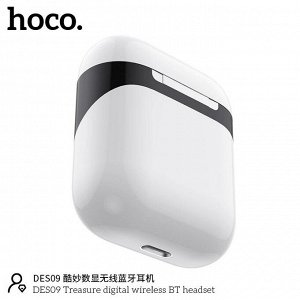 Наушники беспроводные HOCO DES09 Treasure Bluetooth 350 мАч с дисплеем белый