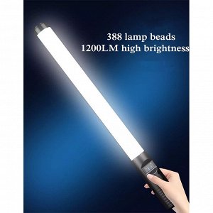 Портативная светодиодная LED лампа RGB-подсветка для видеосъемки, палочка для фотосъемки, 9 цветов, пульт дистанционного управления, регулируемый 3200K-6000K