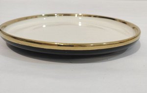 "Golden ring" Тарелка десертная 19см, цв.черный, в п.у. KRJYP194 ВЭД