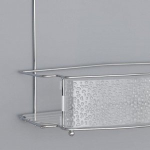 Полка для ванной Доляна, 2-х ярусная, 30x13x37 см, хромированная