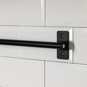 Рейлинговая система для кухни, 60 см, 5 крючков, цвет чёрный