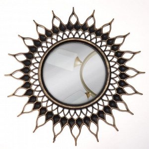 Queen fair Зеркало настенное «Солнце», d зеркальной поверхности 10,5 см, цвет «состаренное золото»