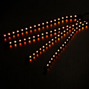 Подсветка салона 18 LED-5050, 32 см, пульт, светомузыка, мультисвет RGB, 4 шт