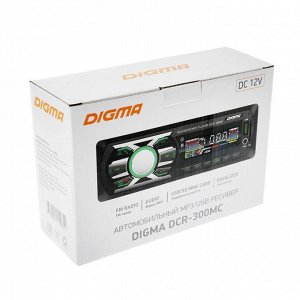 Автомагнитола Digma DCR-300MC 1DIN, 4 x 45 Вт, Bluetooth, USB, SD, AUX