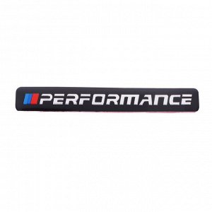 Наклейка на авто "PERFORMANCE", металлическая, 8.5x1.2 см, черный
