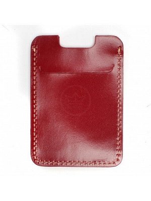 Футляр для карточек Premier-V-149 натуральная кожа красный гладкий (135)  223254