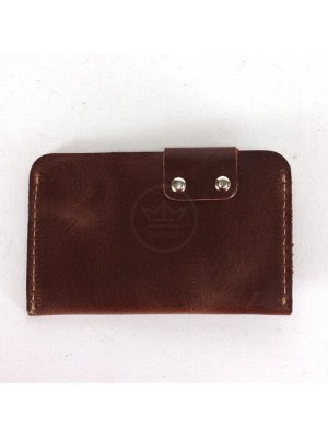 Футляр для карточек с хлястиком Premier-V-940 натуральная кожа коричневый тем пулл-ап (152)  228971