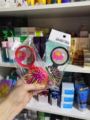 Seven Star Mix pop hair brush - Расческа складная с зеркалом, 1 шт