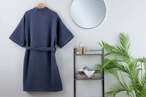 Халат "Бохо" кимоно синий , 100% хлопок