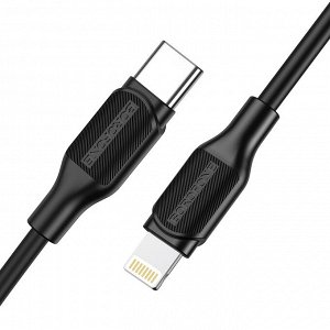 Кабель USB HOCO X56 New original Nylon+Metal Lightning to Type-C 3.0А 1м белый