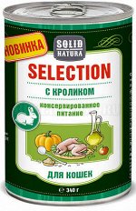 Solid Natura Selection с кроликом влажный корм для кошек жестяная банка 0,34 кг