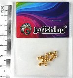 Бусина Jpfishing Ball (15шт, 3мм, вн. диаметр=1мм, металл, gold)