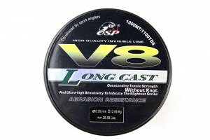 Леска Osprey V8 Long Cast (0.30мм, 1000м, тест 12,06кг, 26,58Lbs, чёрная)