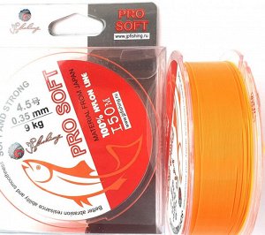 Леска JpFishing Pro Soft №4,5 (0,35мм, 9.0кг, 150м, poison orange)
