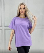 Футболка сиреневая базовая женская