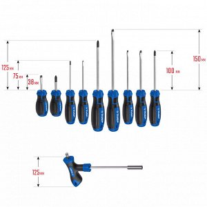 Зубр Набор отверток с насадками 46 шт