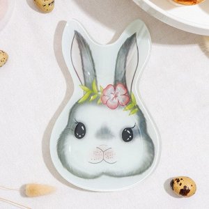 Блюдо сервировочное «Цветочный кролик», 20*13,5*1,8 см