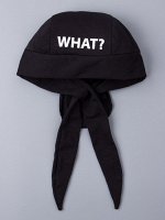 Бандана трикотажная для мальчика what?, черный