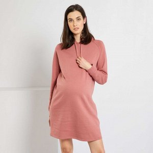 Платье из мольтона для беременных - розовый