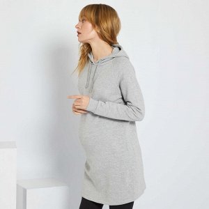 Платье из мольтона для беременных - серый
