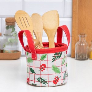 Текстильная корзинка «Этель» Xmas, 12x14 см