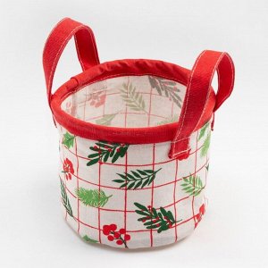 Текстильная корзинка «Этель» Xmas, 12x14 см