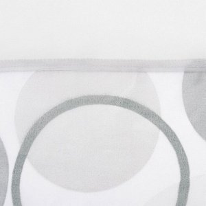 Комплект штор для кухни Нарцисс 300х160 см, серый, 100% п/э