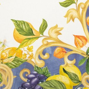Скатерть Этель Southern fruits, d=148 см с ГМВО, 100% хлопок, саржа 190 г/м²