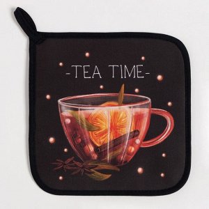 Набор подарочный "Время для чая" полотенце 40х73см, прихватка 19х19см, магнит 11х7см