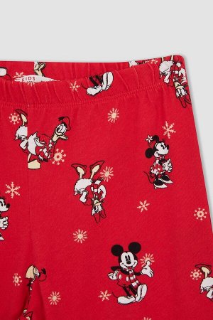 Лицензированный хлопковый пижамный комплект с длинными рукавами с Микки и Минни для девочек Disney