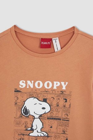 Комплект хлопковой пижамы с длинным рукавом с лицензией Snoopy для девочек