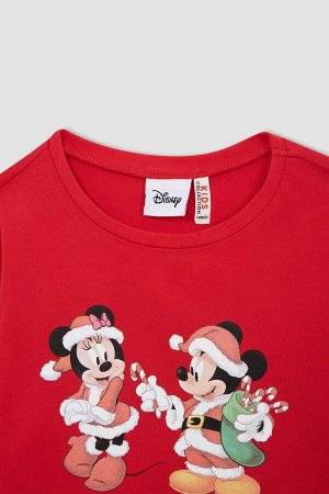 Пижамный комплект с длинными рукавами в рождественской тематике для девочек с лицензией Disney Mickey & Minnie