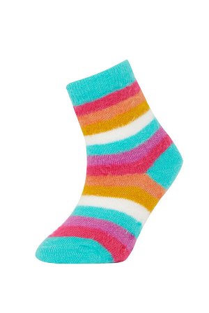 Комплект из 2 хлопковых длинных толстых зимних носков для девочек для девочек