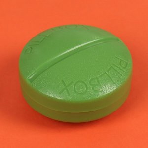 Таблетница «Pill Box», 4 секции, круг, цвет МИКС