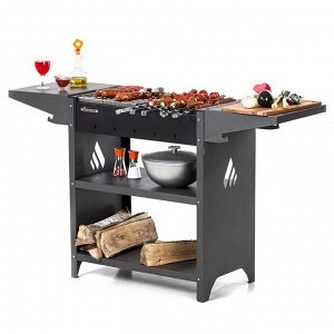 Мангал Family Standart FS2000, 133.2x39.4x77.4 см, 2 мм, боковые столики, полка