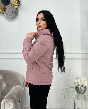 Женская Одежда 12001 "Надписи Сбоку - Однотон" Темно-Розовая