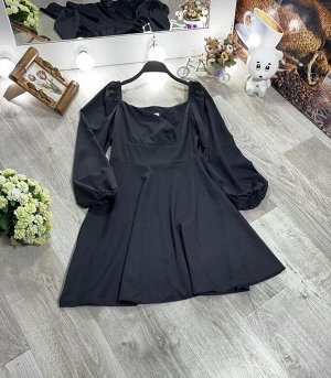 Платье 7007 "Классич Широкий Рукав" Черное