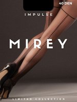 IMPULSE 40  (MIREY) колготки с имитаций стрелки в виде точек вдоль задней части ноги, 40 ден