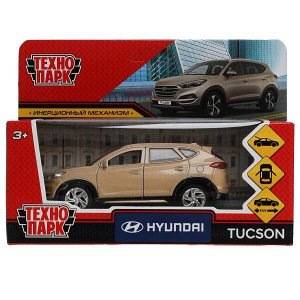 TUCSON-12-BG Машина металл HYUNDAI TUCSON длина 12 см, двери, багаж., инер, бежевый, кор. Технопарк в кор.2*36шт