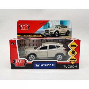 TUCSON-12-BG Машина металл HYUNDAI TUCSON длина 12 см, двери, багаж., инер, бежевый, кор. Технопарк в кор.2*36шт