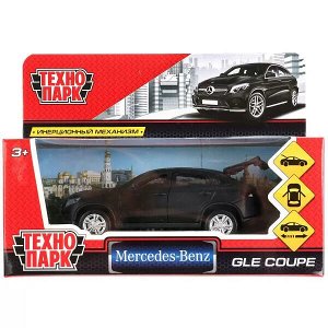 GLE-COUPE-BE Машина металл MERCEDES-BENZ GLE COUPE МАТОВЫЙ ЧЕРНЫЙ 12 см, двер багаж, кор. Технопарк в кор.2*36шт