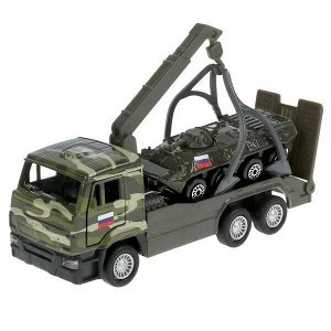 SB-17-24-U-WB Машина металл KAMAZ ЭВАКУАТОР, 12 см, инерц., дв.+машинка 7,5 см, кор Технопарк в кор.2*24шт