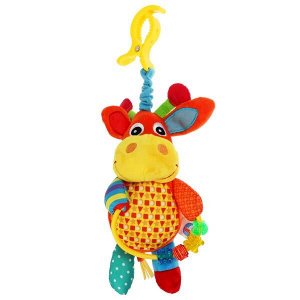 RPTF-G5 Текстильная игрушка погремушка жираф с мамой функционал Умка в кор.125шт
