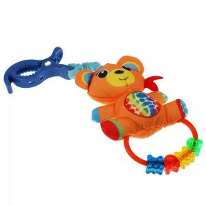 RPTF-B4 Текстильная игрушка погремушка мишка с мамой функционал Умка в кор.250шт