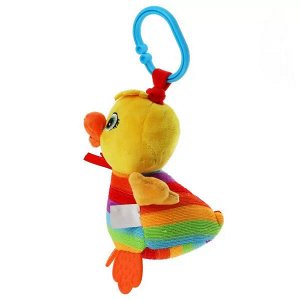 RPHT-D6 Текстильная игрушка погремушка утенок с вибрацией на блистере Умка в кор.140шт