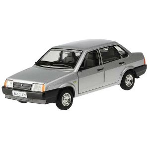 VAZ-21099-S Машина металл свет-звук LADA 21099, 18,5 см, дв., кап.,баг.,инер.,сер., кор. Технопарк в кор.2*12шт